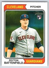 2023 Topps Heritage #663 Peyton Battenfield Cleveland Guardians