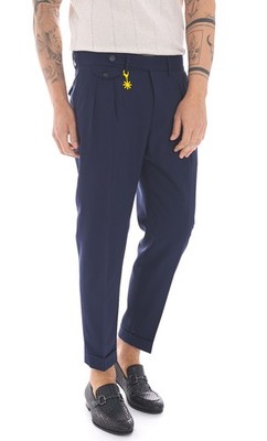 MEN'S MANUEL RITZ COOL WOOL BAGGY FIT PANTS - 4032P1668-260000