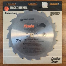Vintage Black & Decker 7-1/4" PIRANHA Circular Saw Blade 18 CARBIDE TEETH 73-717