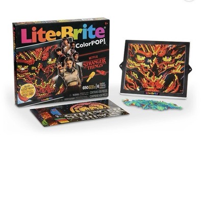 Lite-Brite Color POP STRANGER THINGS NETFLIX Edition 650 Mini Pegs NEW Sealed
