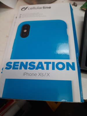 Cellularline Sensation Soft-touch Silikon Cover Case Hellblau Für Iphone X,...