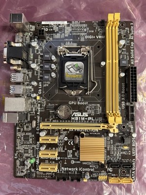 ASUS H81M-PLUS LGA1150 Micro ATX Mainboard DDR3 USB3 SATA6Gb/s - Gut Gebraucht 1