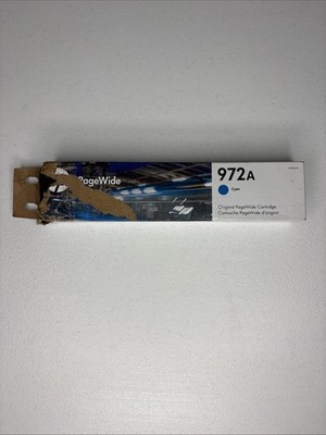 HP PageWide 972A Cyan Ink Cartridge L0R86AN Exp. September 2026 See photos