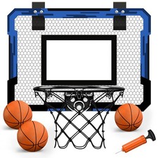 Mini Basketball Hoop, Over The Door Indoor, with 3 Balls/Inflator/Breakaway R...