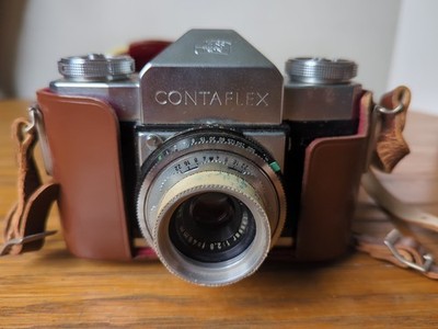 Zeiss Ikon Contaflex フィルム一眼レフカメラ Zeiss Ikon Contaflex 35mm SLR Film Camera 45mm f2.8 Lens, Leather