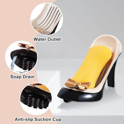 Kunststoff High Heel Seifenablage mit Drainagesystem für langlebige Seife