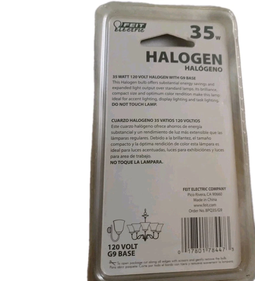 Feit Electric Light Bulb, 35 Watts-120 Volt, G9 Base Lamp (1) Bulb BPQ35/G9 NEW - Image 2 of 2