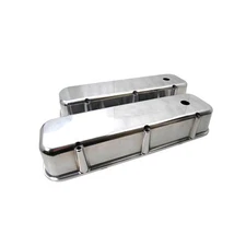 RPC Engine Valve Cover Set R6330-2; Plain Polished Aluminum, Tall for BBC