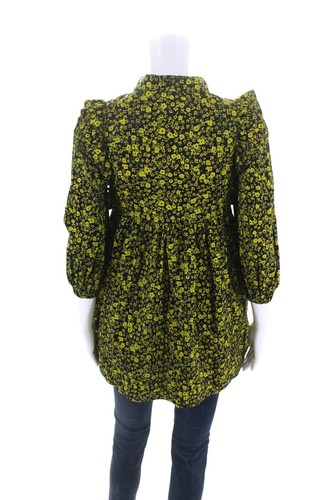 philosophy Girls Cotton Floral Print Button Long Sleeve Dress Yellow Size 14/16 - Picture 3 of 6