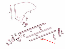 MERCEDES-BENZ CLK C209 Seitenfensterleiste hinten links A2096700122 NEU ORIGINAL