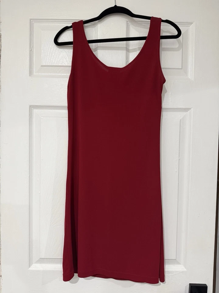 Vestido sin mangas Country Road Vintage años 90 rojo ajustado hasta la rodilla talla 6 Foto 3 de 4