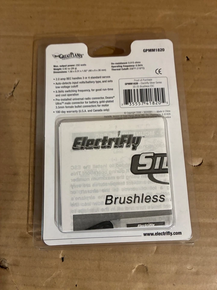 GPMM 1820 ElectriFly Silver Series 25A Brushless Electronic Speed Controller - Image 3 of 3