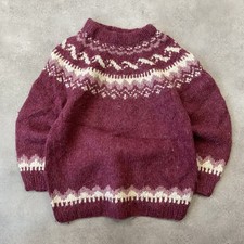 Vintage Norweger Pullover Damen Small Fair Isle Strick Wolle...