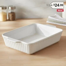 Ceramic Baking Dish 9x13 Large Lasagna Pan Deep Oven Safe Cookware