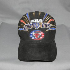 Chicago Bulls Embroidered Black NBA Champions Cap 1998 NBA Finals