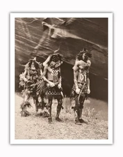 War Gods - Navajo Ceremony - Vintage B&W Photograph by Edward S. Curtis 1904