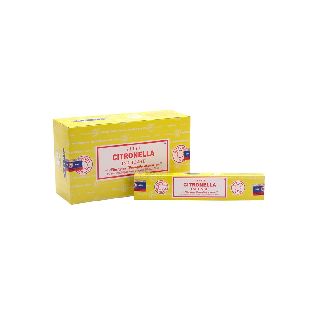 Satya Citronella Incense Pack 120 Aromatic Rods - Image 4