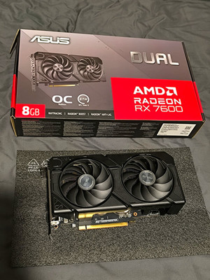 ASUS Dual AMD Radeon RX 7600 OC 8GB GPU (Top Zustand)(OVP)