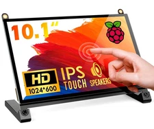 ROADOM Raspberry Pi Screen, 10.1’’ Touchscreen Monitor, IPS FHD 1024×600,Resp...