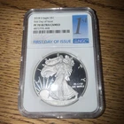 2018 S AMERICAN SILVER EAGLE NGC PF70 ULTRA CAMEO FIRST DAY OF ISSUE WHITE CORE