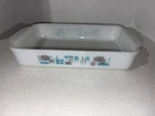 Vintage Anchor Hocking Fire King Atomic BLUE Heaven Baking Dish 10x6”