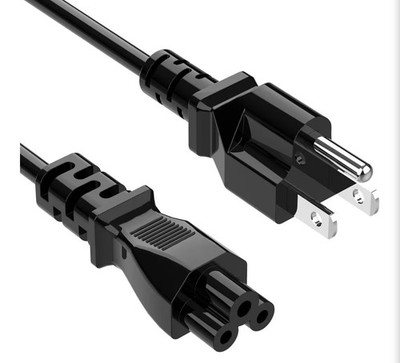 Pwr+ UL Listed 6ft Black Power Cable IEC 320 C5 to NEMA 5-15P (NEW SEALED)