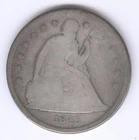 1843 Seated Liberty Silver Dollar + SILVER + Circulated + No Reserve!
