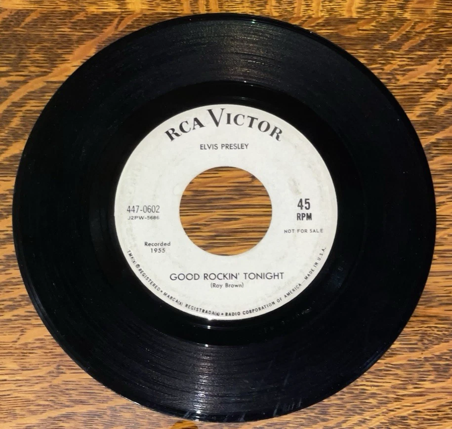 7" WHITE LABEL PROMO~ELVIS PRESLEY~1964~GOOD ROCKIN' TONIGHT/I DON'T CARE-SUN SH Foto 3 de 4