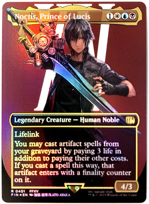 MTG Noctis, Prince of Lucis (Borderless Foil) Final Fantasy 401 NM