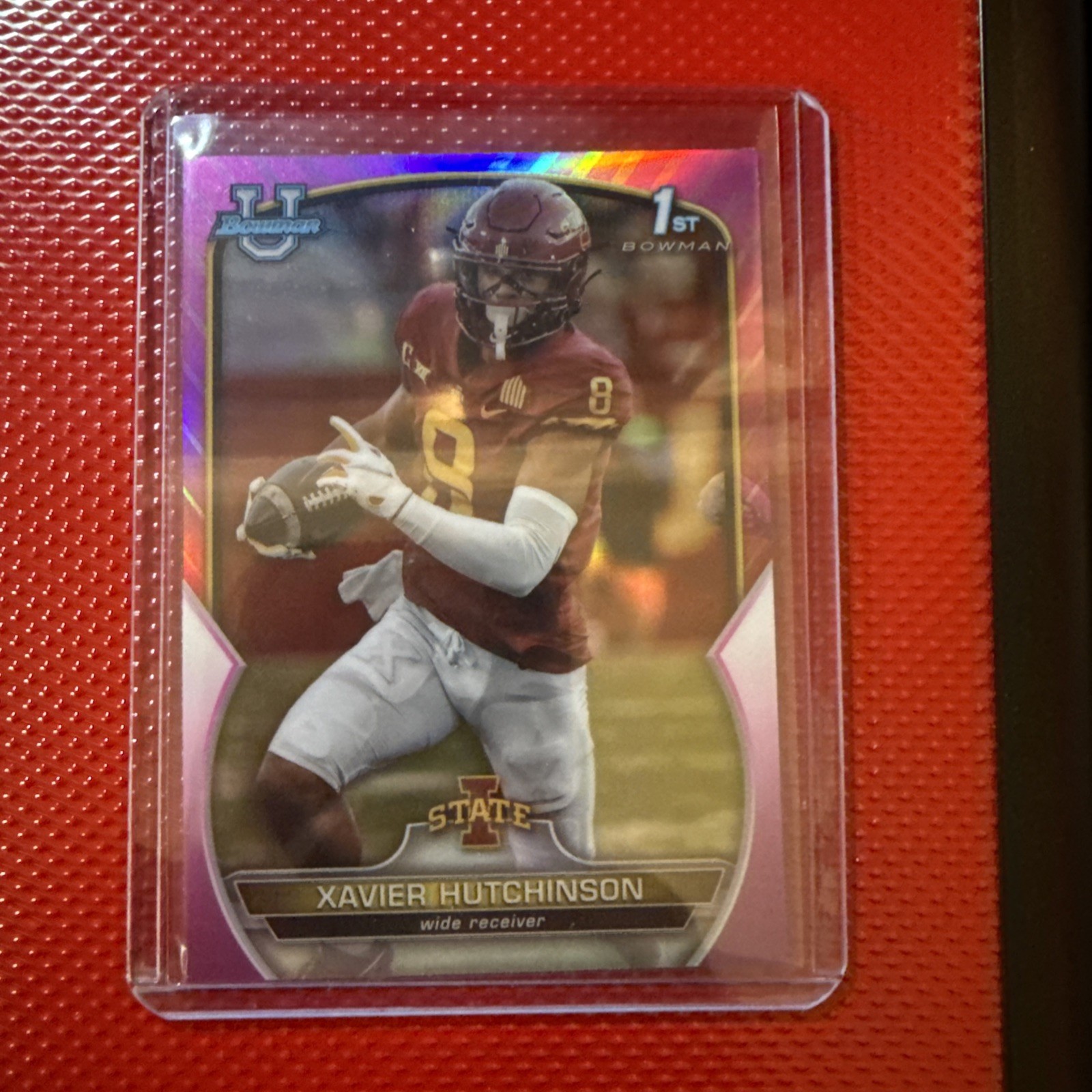 2022 Bowman University Chrome - Xavier Hutchinson #32 Pink Refractor (RC)