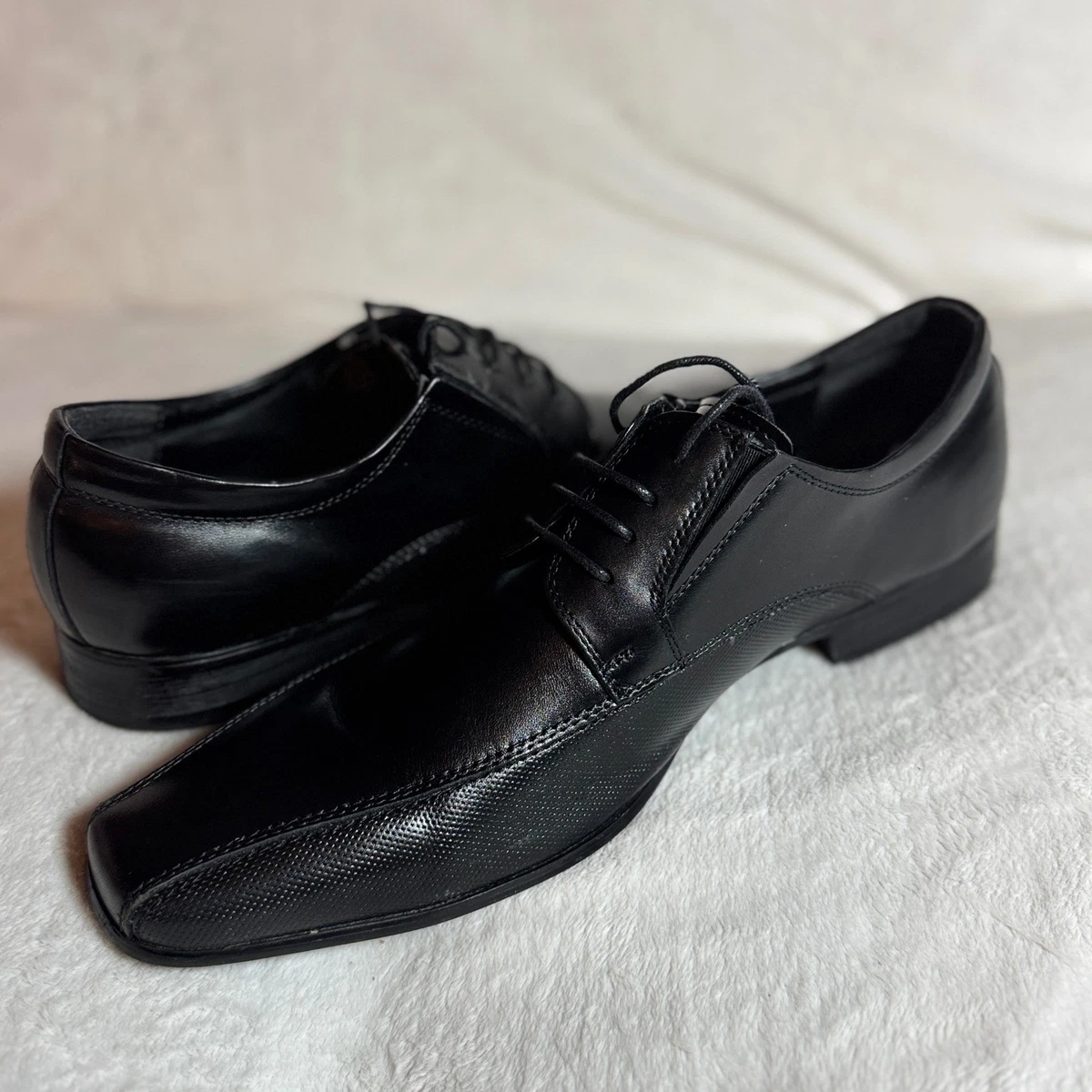 Kenneth Cole Reaction Leather Oxford Dress Shoes - Mens Size 8.5 - Black Kenneth Cole Reaction Oxford Black Dress Shoes for Men for  main image 2