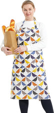 Cotton Linen Baking Plus Size Aprons for Women with Pockets Kitchen Cooking
