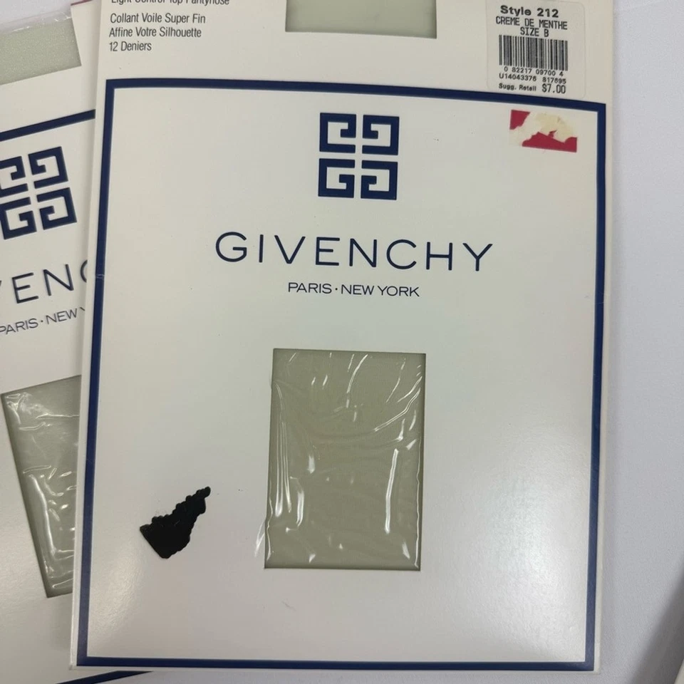 Винтажные колготки Givenchy размер B набор из 4 обнаженных запасов 90-х НОВЫЕ - Изображение 4 из 4