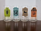 Vintage Anchor Hocking Bar Tavern Pub Sign Tumblers Set of 4 12oz USA