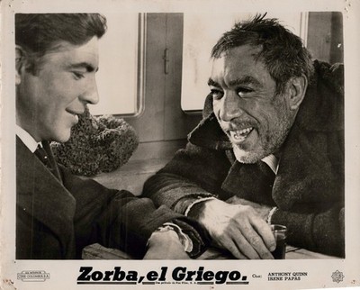 Anthony Quinn + Alan Bates in Alexis Zorbas (1964)   Vintage Photo 1192K