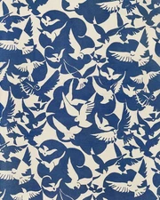 Pigeons in white and blue (1928) pattern 8x10 Art Print 8"x10"