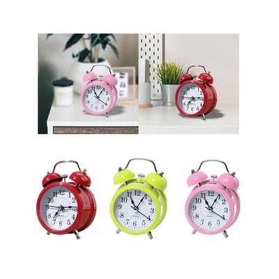 Wecker, lauter Alarm, Retro Leuchtzifferblatt, nicht tickend,