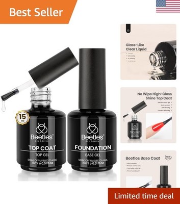 DIY Nail Care Essentials - 15ML Base & Top Coat Gel Set for Elegant Manicures