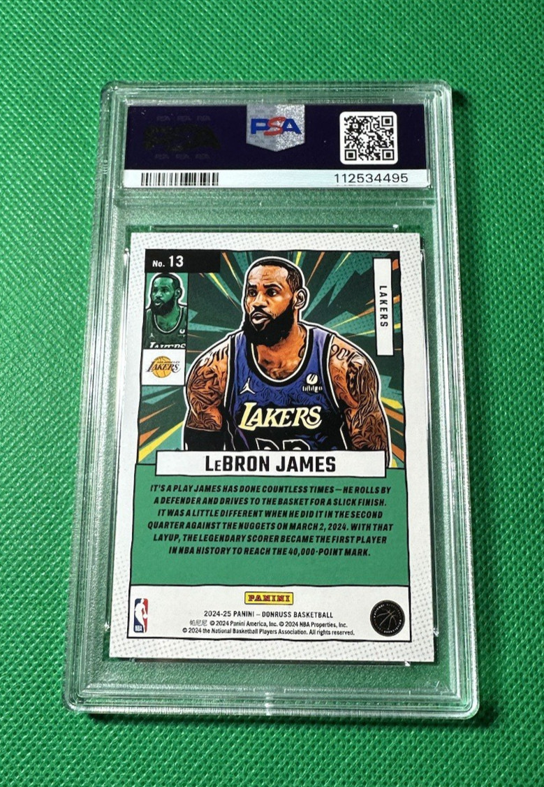 LeBron James NET MARVELS POP (2) 2024 PSA 9 PP PURPLE 2024 Don Russ Panini #13 view 10