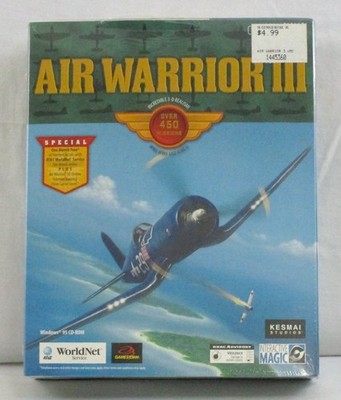 Air Warrior III Computer Game PC CD-ROM Interactive Magic 1997 SEALED Big Box