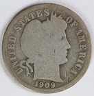 1909 S  Barber Dime
