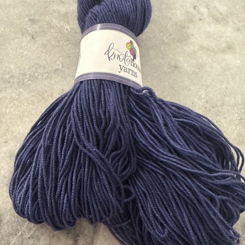 1 Knot House Yarns La Di Da DK Skein 100g/274yds SW Merino Dress For It Blue - Picture 6 of 6