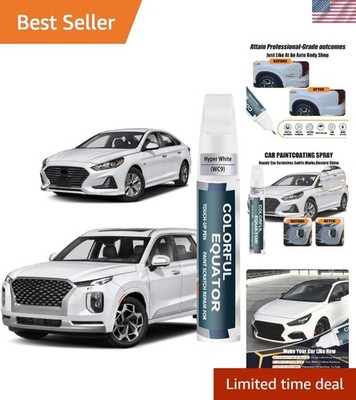 Hyundai-Compatible Touch Up Paint WC9 Hyper White - Quick Scratch Repair Kit