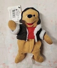Vintage Disney Store Pilot Aviator Winnie The Pooh Mini Bean Bag 8" Plush