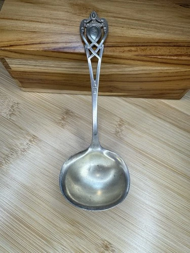 Monticello by Lunt Sterling Silver Gravy Ladle with “S” Monogram