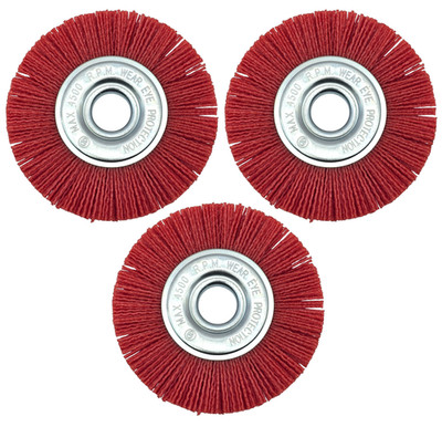 3x Nylonbürste Scheibenbürste 125mm Rundbürste Schleifbürste ENCORE Premium