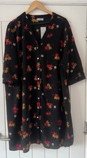 Papaya Curve Black Floral Short Sleeve Shirt Dress Size 26 BNWT PLUS SIZE
