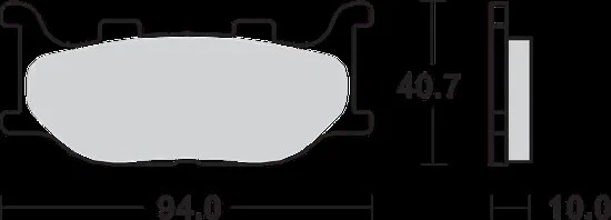 Пара спеченных передних тормозных колодок SBS для Yamaha FZ6R 09-16 - Изображение 2 из 4