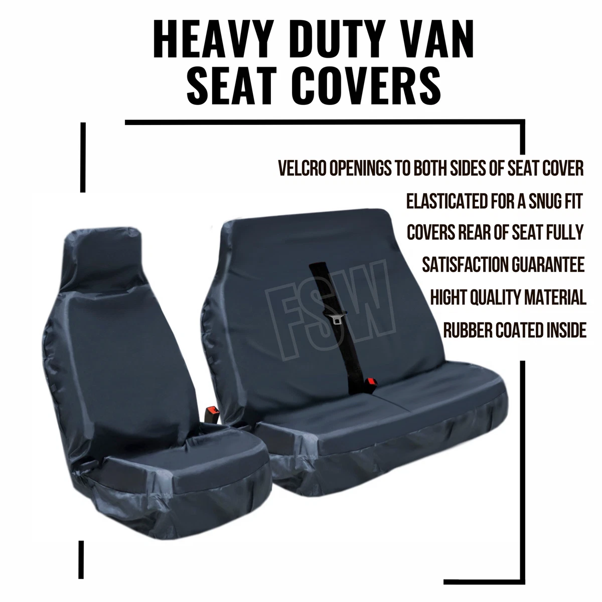 Heavy duty 2024 van seat covers