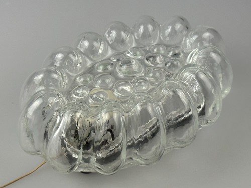 60er 70er Jahre Wandlampe aus Glas & Metall Bubble Wall Sconce Space Age Design - Picture 6 of 22